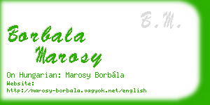 borbala marosy business card
